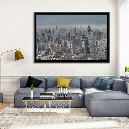 Shanghai Layered Skyline Wall Art