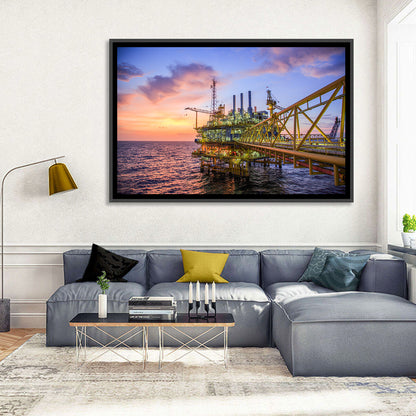 Ocean Oil Rig Wall Art
