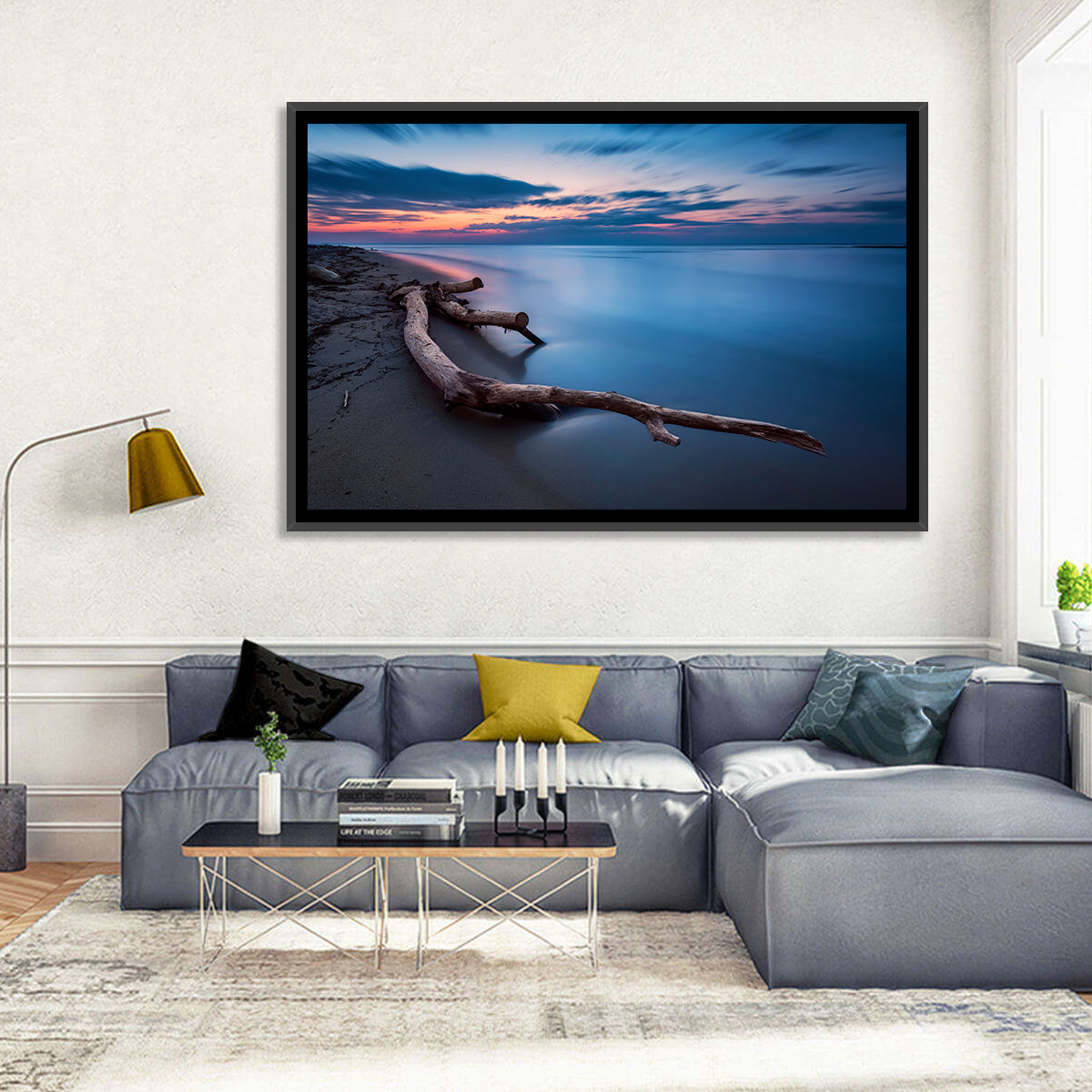 Calm Seascape at Dusk Wall Art