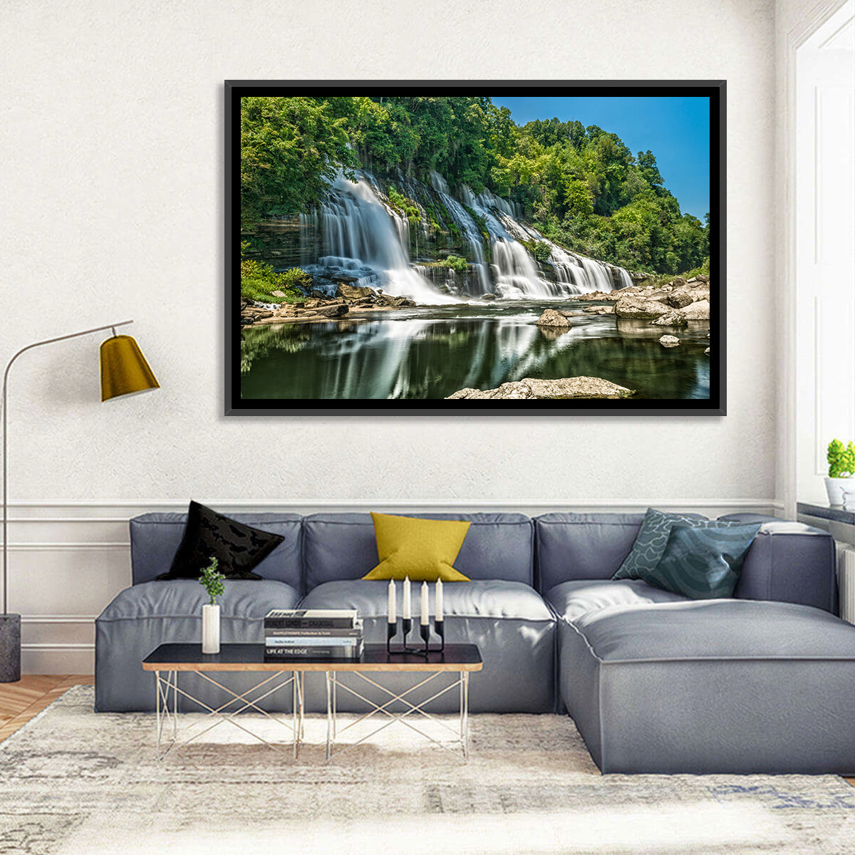Twin Falls at Rock Island State Park Wall Art in a room, landscape