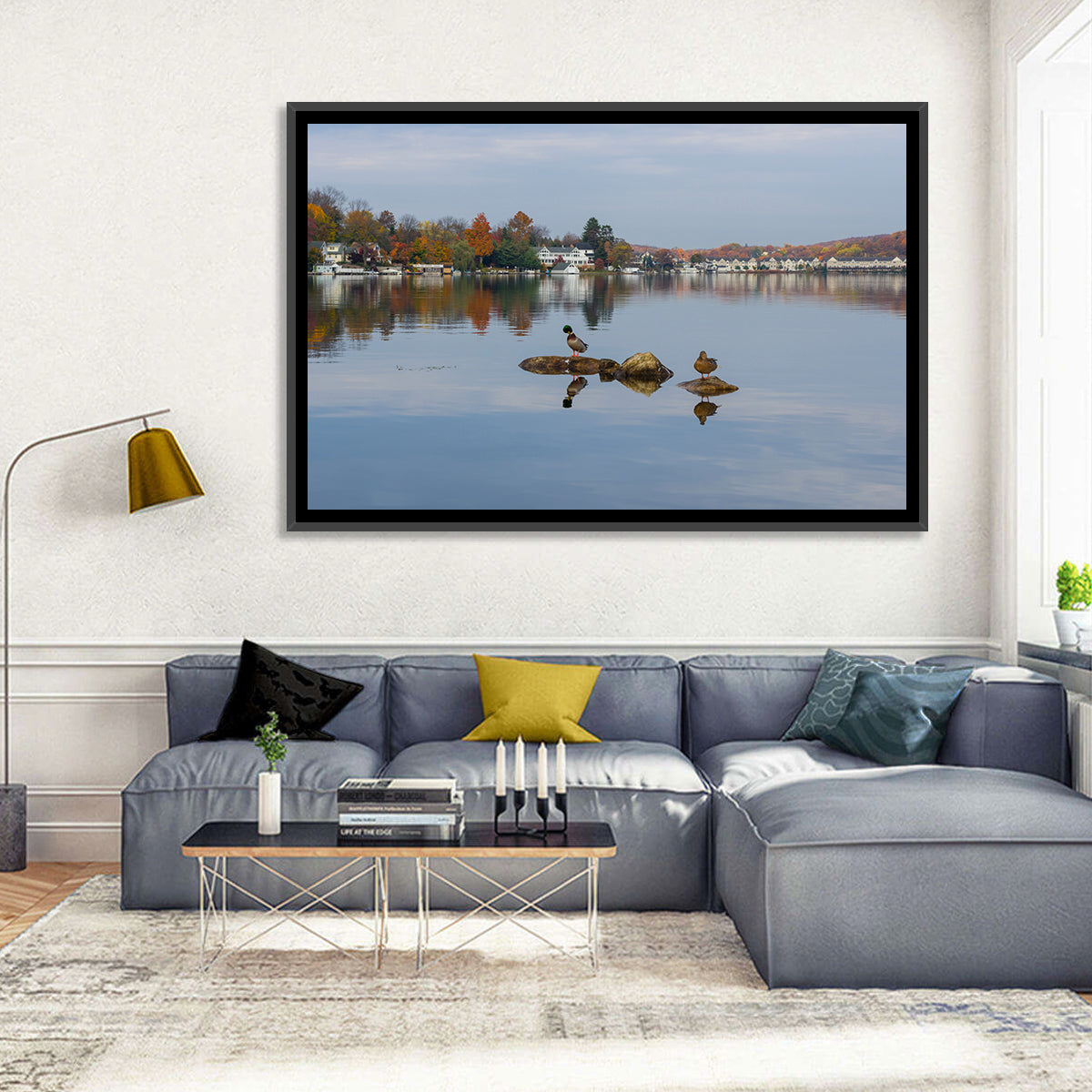 Lake Hopatcong Autumn Reflection Wall Art