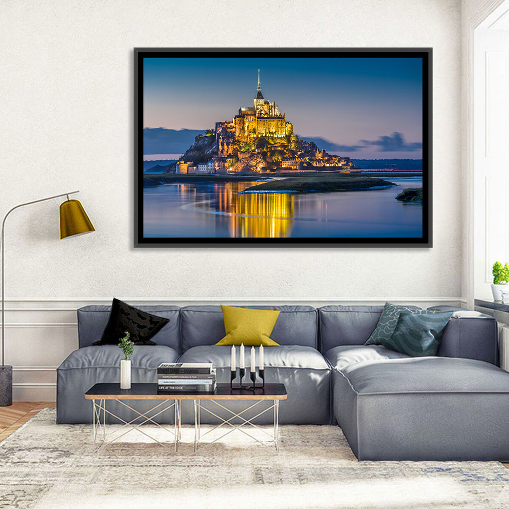 Mont Saint-michel at Dusk Wall Art