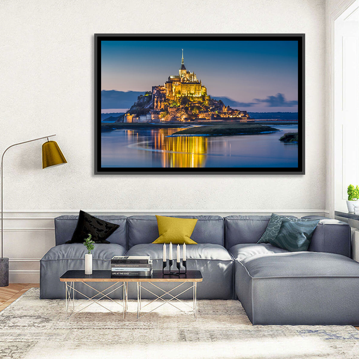 Mont Saint-michel at Dusk Wall Art