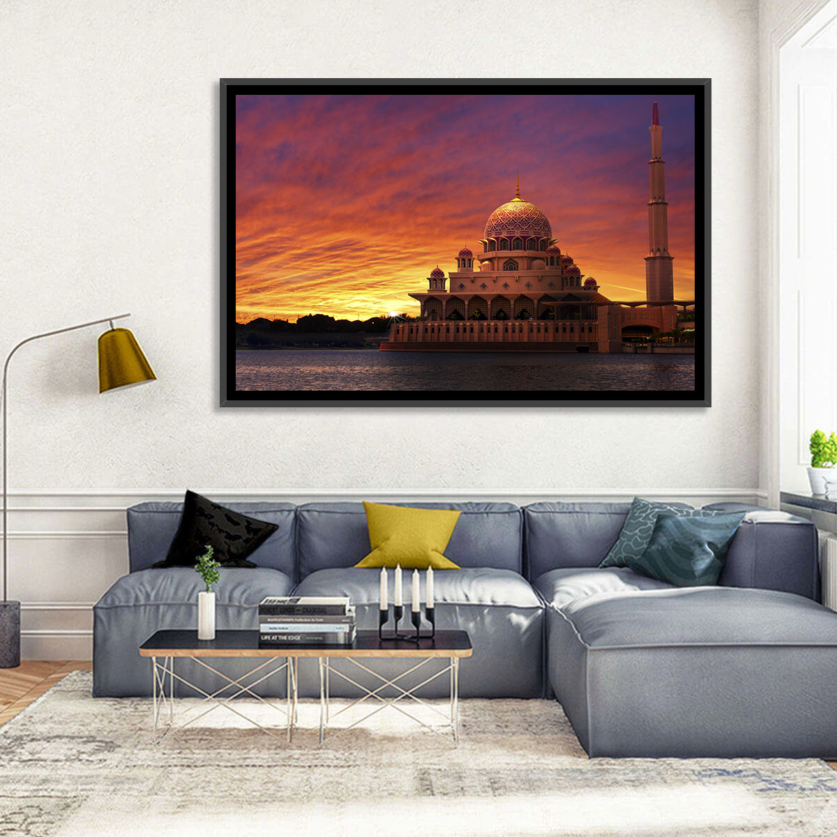 Putra Mosque at Sunset Wall Art in a room, landscape