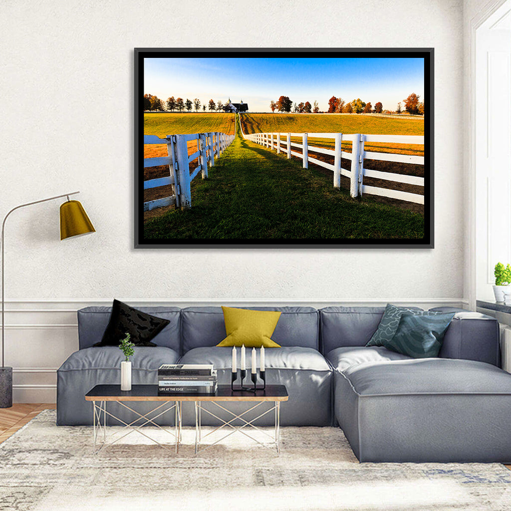 Kentucky Horse Farm at Golden Hour Wall Art