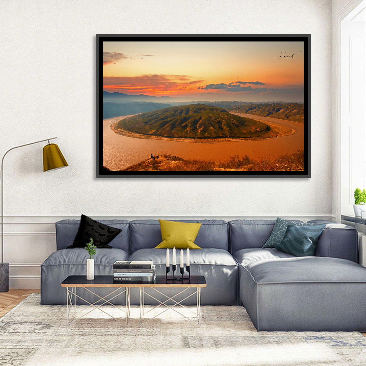Yellow River Qianshan Bend Wall Art