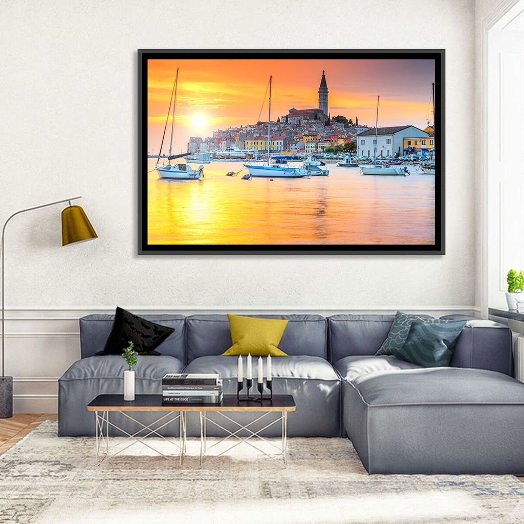 Rovinj Harbor at Sunset Wall Art