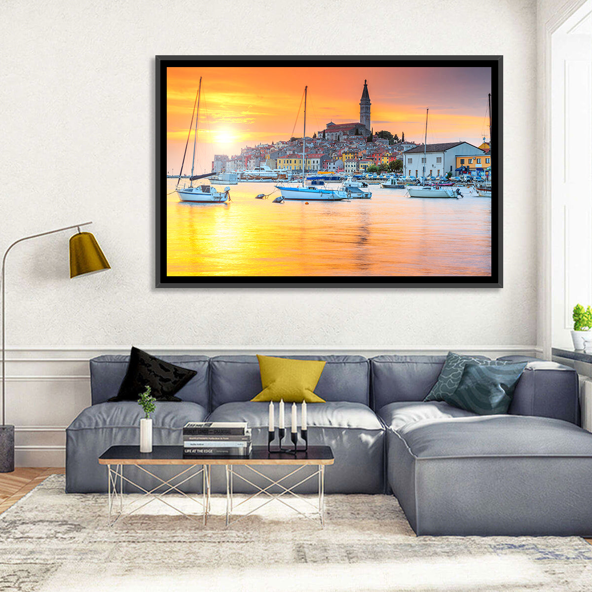 Rovinj Harbor at Sunset Wall Art
