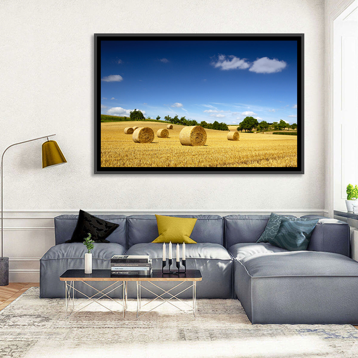 Late Summer Straw Bales Wall Art