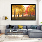 Foggy Autumn Forest Wall Art