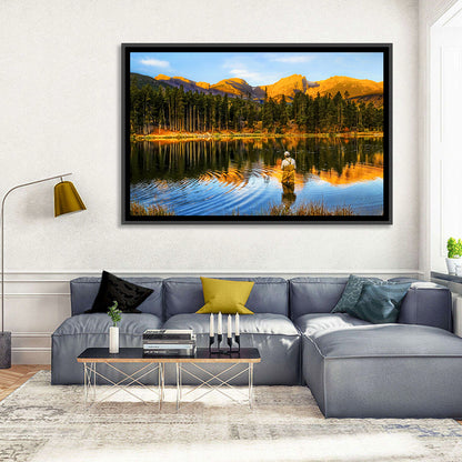 Sunrise Fishing at Sprague Lake Wall Art