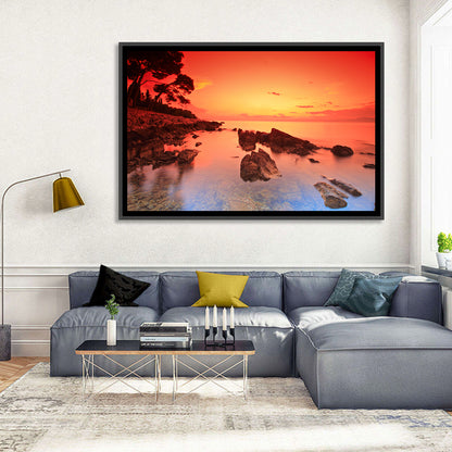 Brac Island Fiery Sunset Wall Art