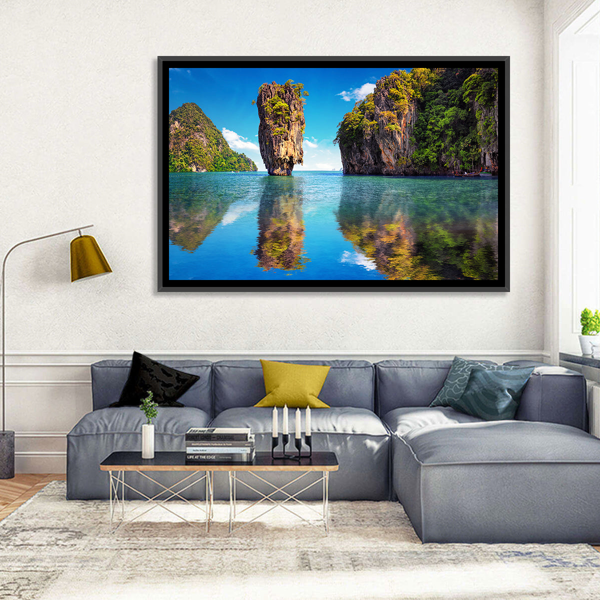Ko Tapu Limestone Stack, Phang Nga Wall Art in a room, landscape