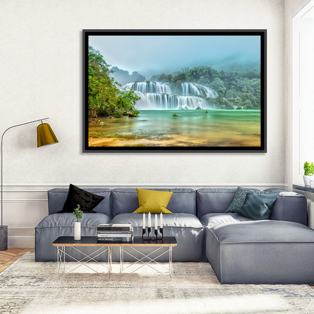 Ban Gioc Waterfalls Misty Morning Wall Art