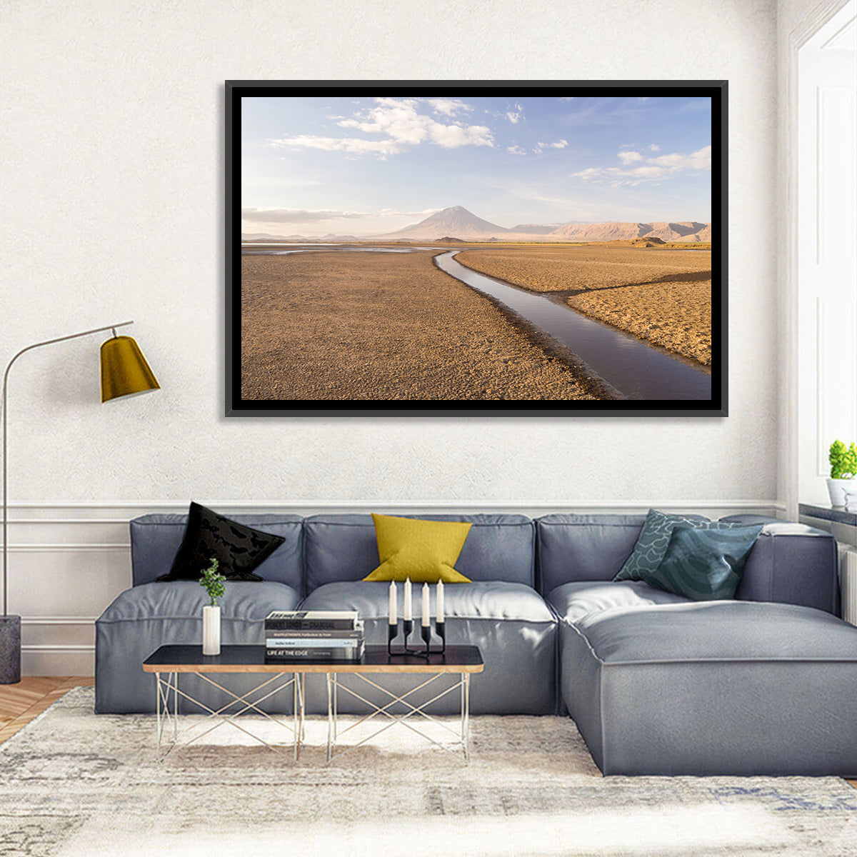 Lake Natron with Ol Doinyo Lengai Wall Art