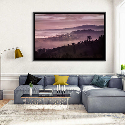 Misty Lavender Hills Wall Art