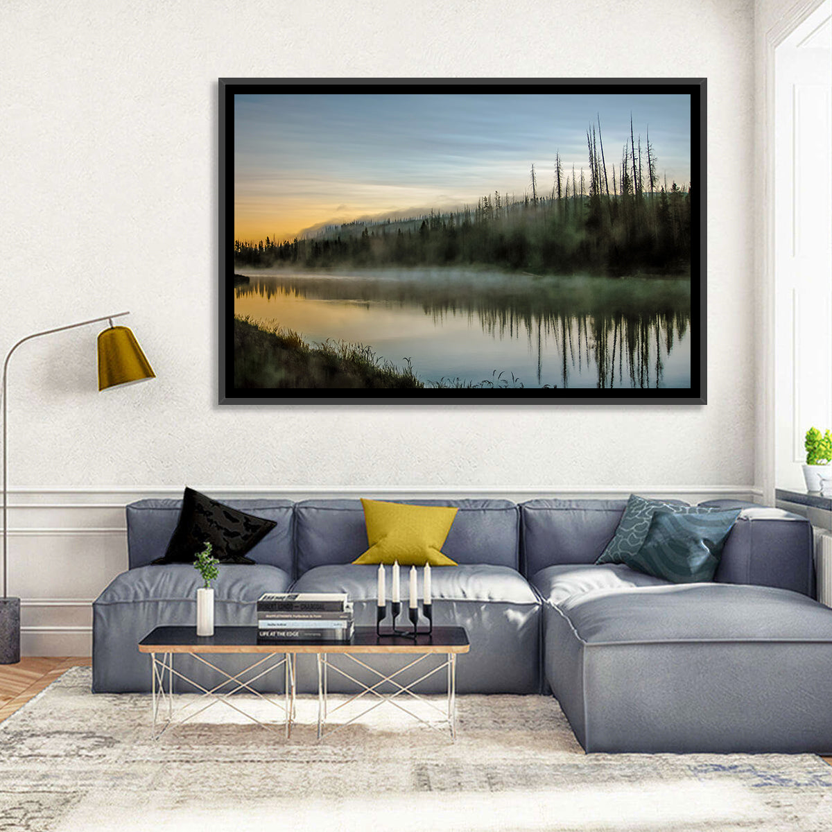 Yellowstone River Morning Mist Wall Art