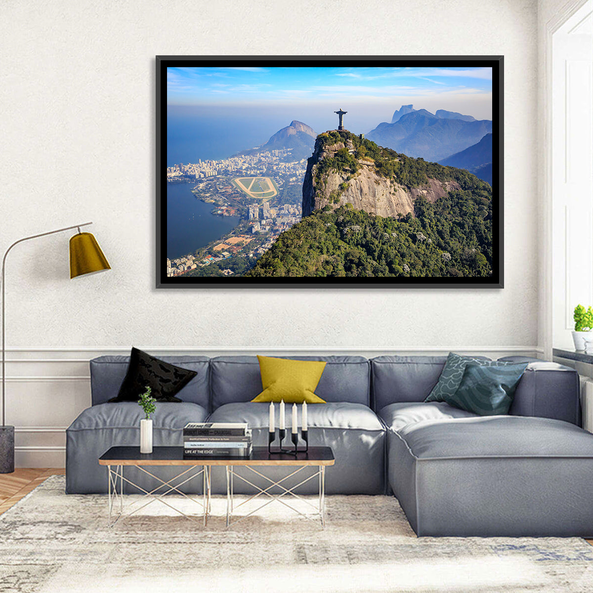 Rio De Janeiro Skyline with Christ the Redeemer Wall Art