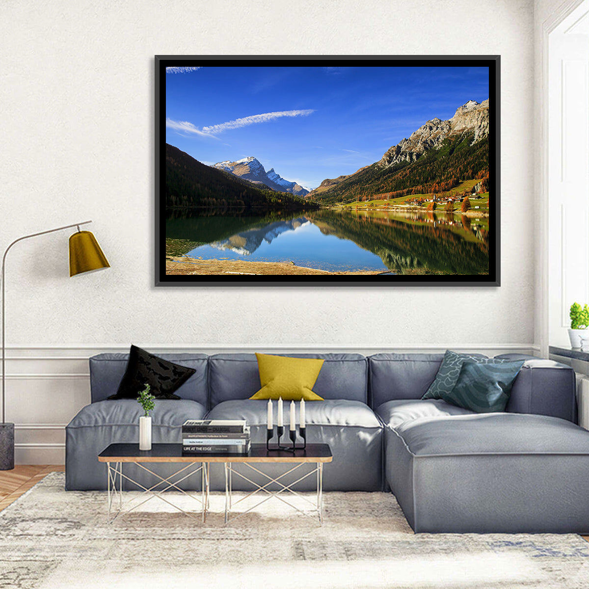 Lake Sils Morning Reflection Wall Art