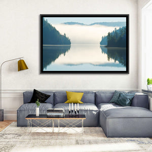 Foggy Lake Morning Wall Art