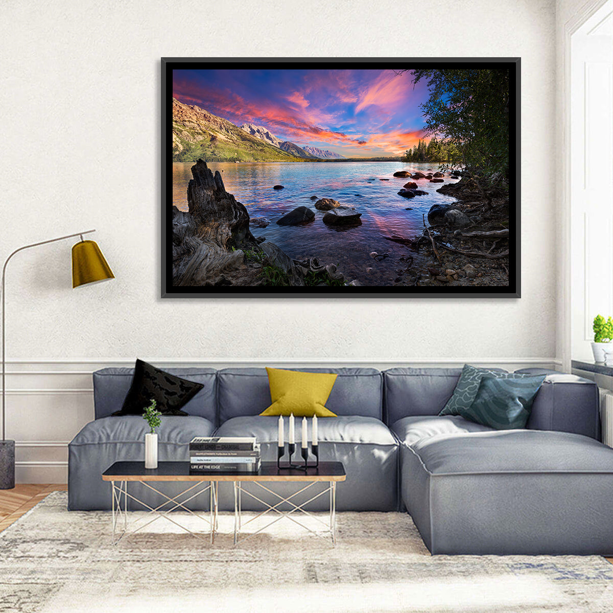Jenny Lake Sunset Wall Art