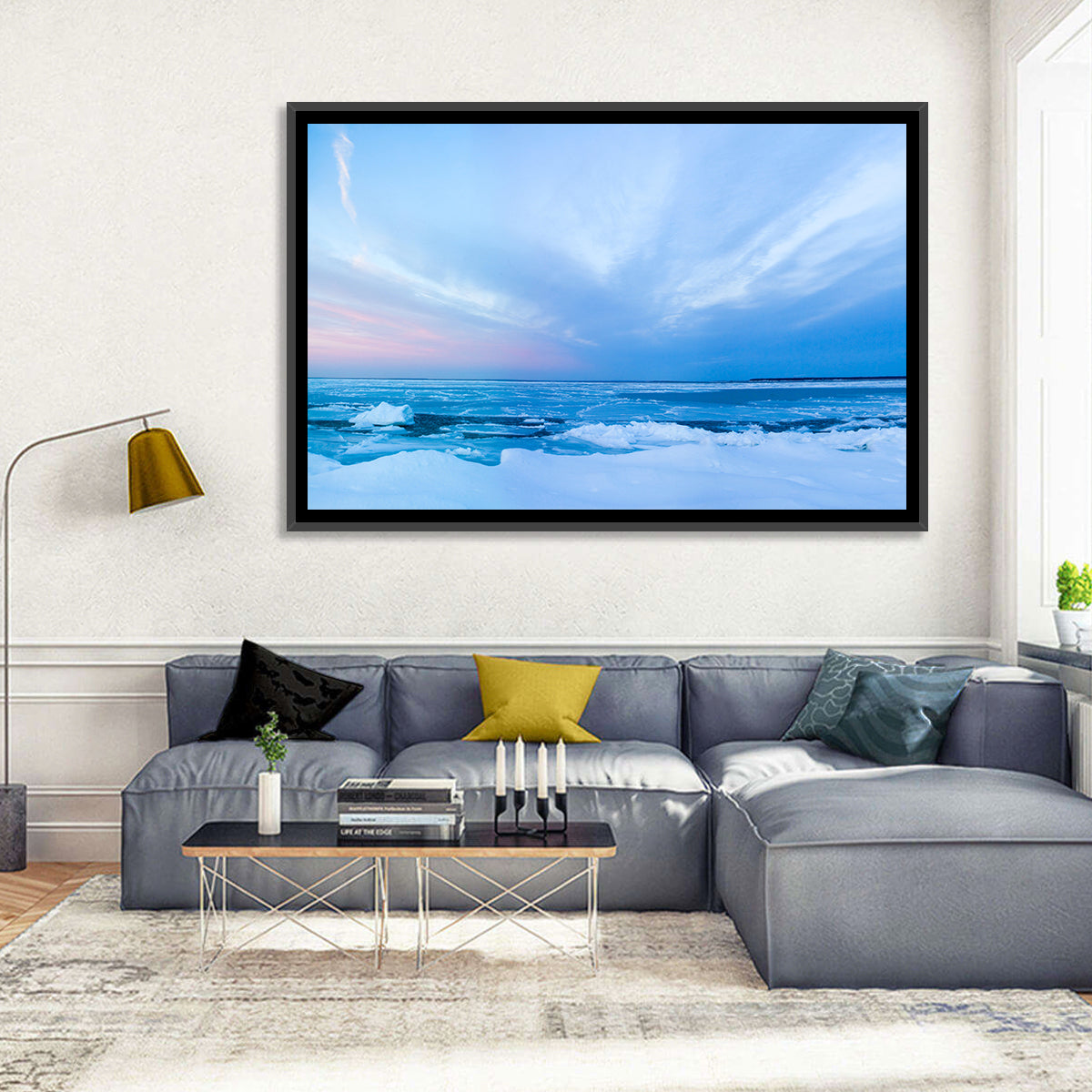 Frozen Blue Seascape Wall Art
