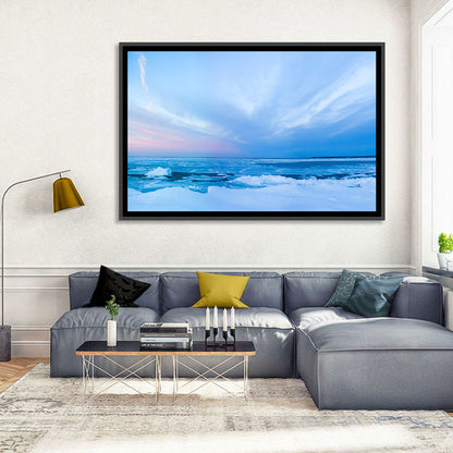 Frozen Blue Seascape Wall Art