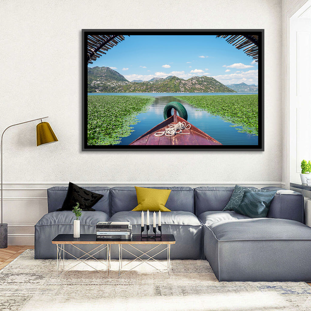 Bow of a Boat at Shkodra Lake Wall Art