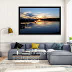 Lake Palestine Pier at Sunset Wall Art
