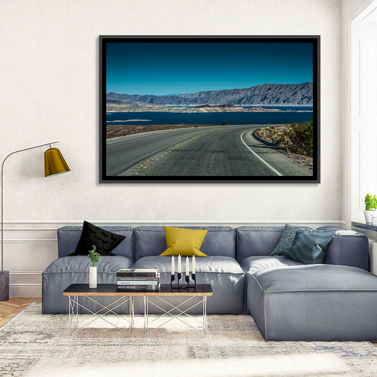 Lake Mead Curved Road Wall Art