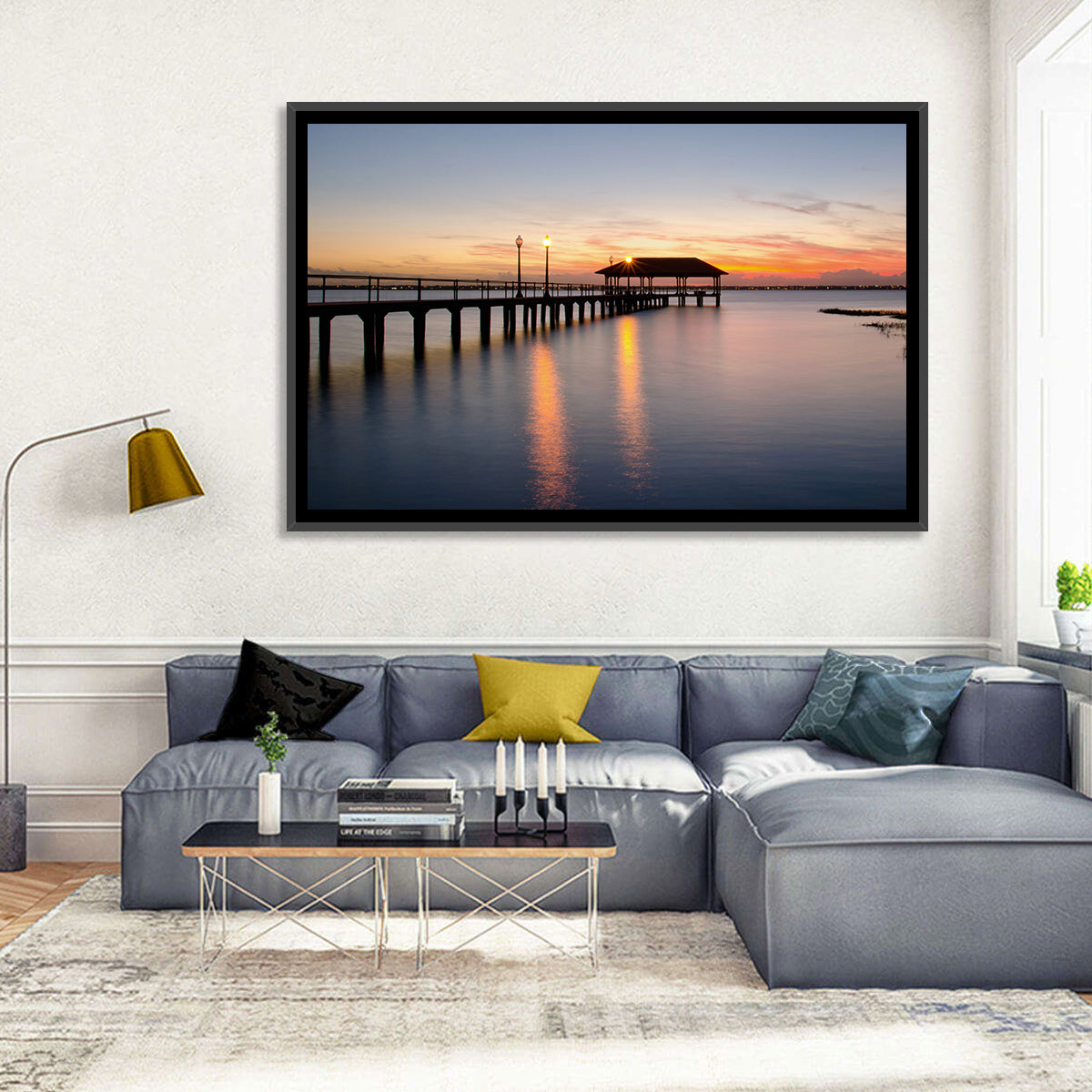 Lake Jackson Pier Sunset Wall Art