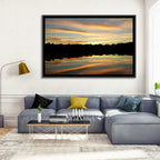 Lake Charles Golden Sunset Wall Art