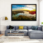 Lake Wylie Golden Sunset Wall Art
