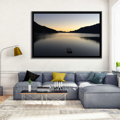 Lake Cushman Dock at Dusk Wall Art