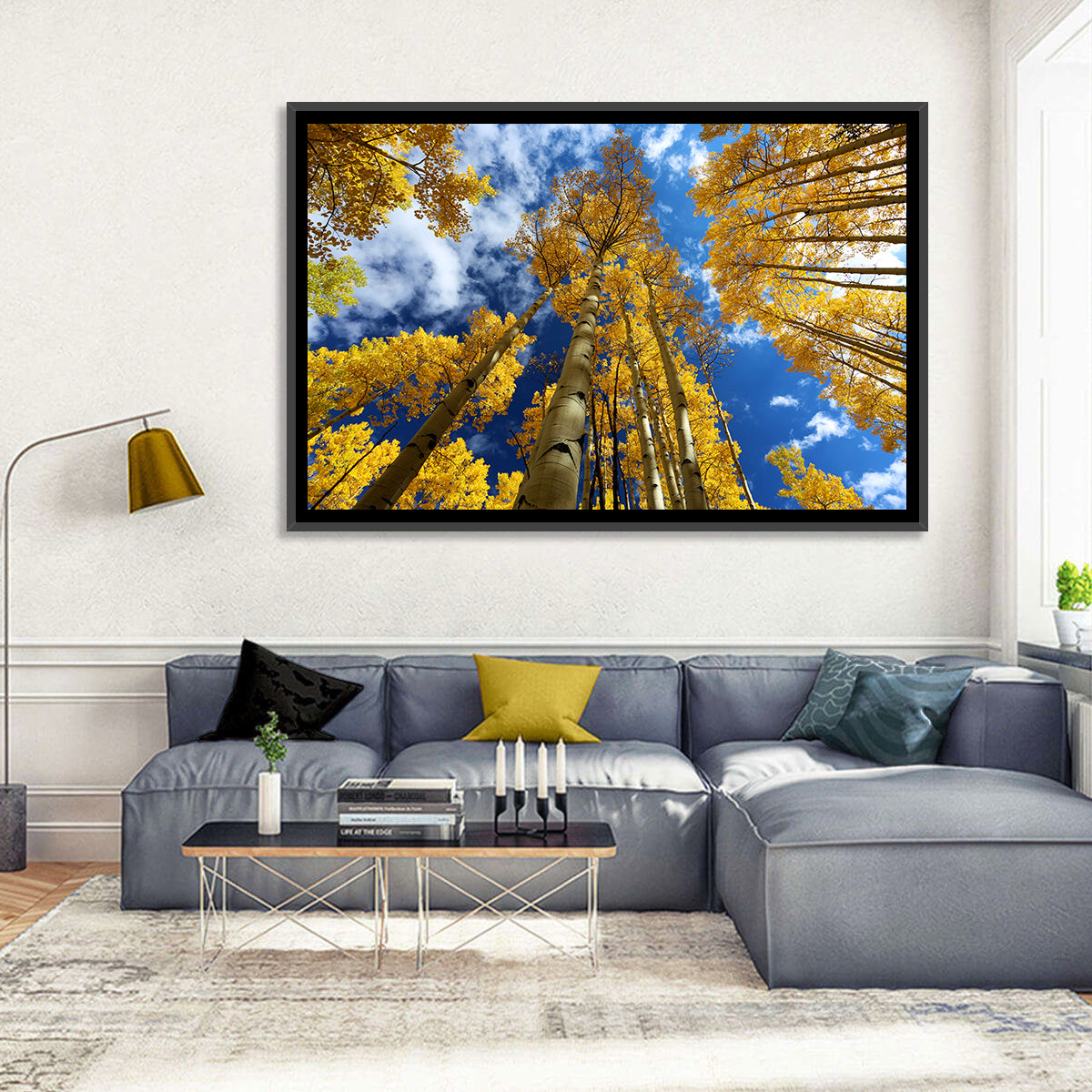 Golden Aspen Canopy View Wall Art