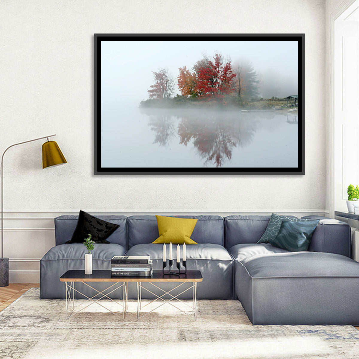 Autumn Morning at Crystal Lake Wall Art