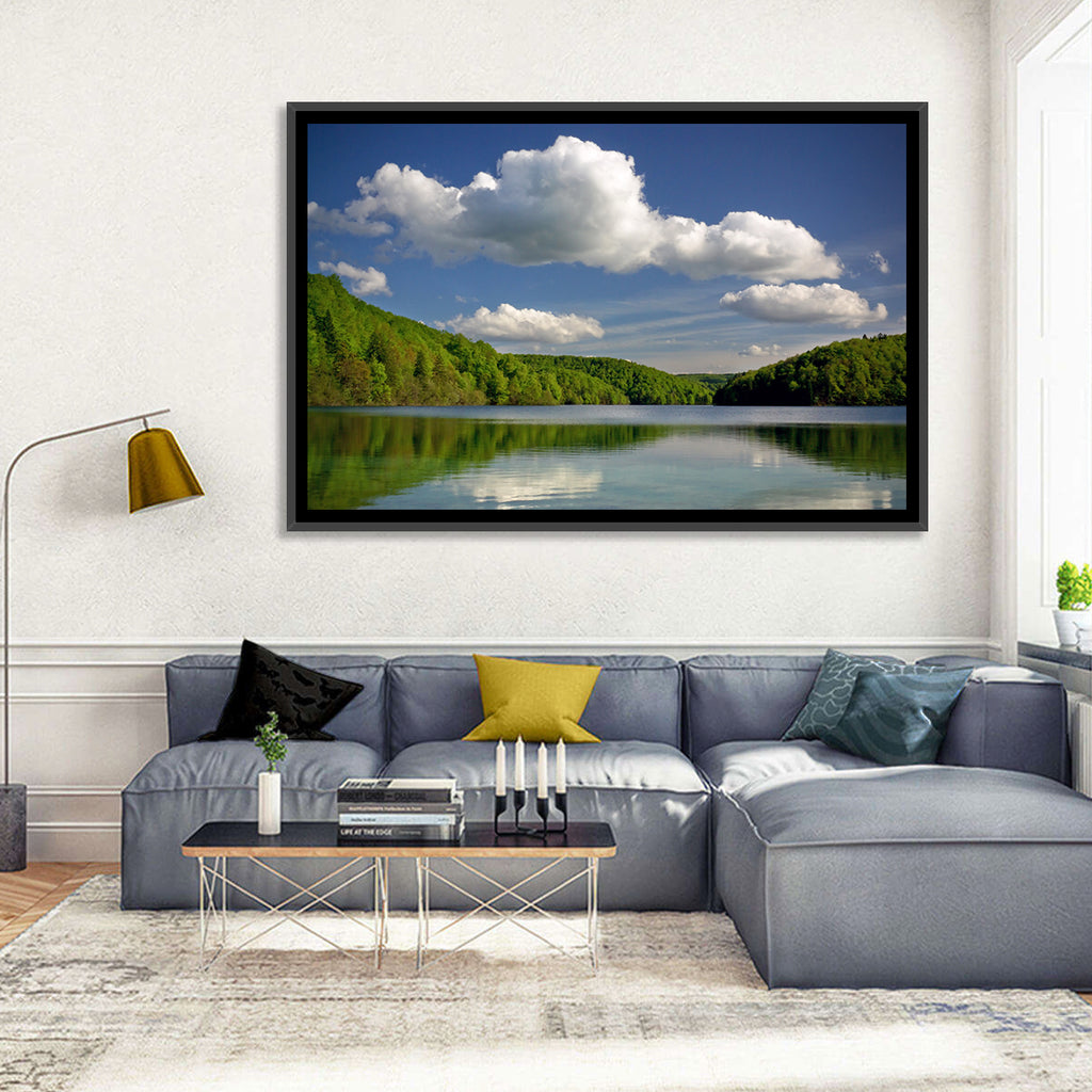 Plitvice Forest Lake Scene Wall Art