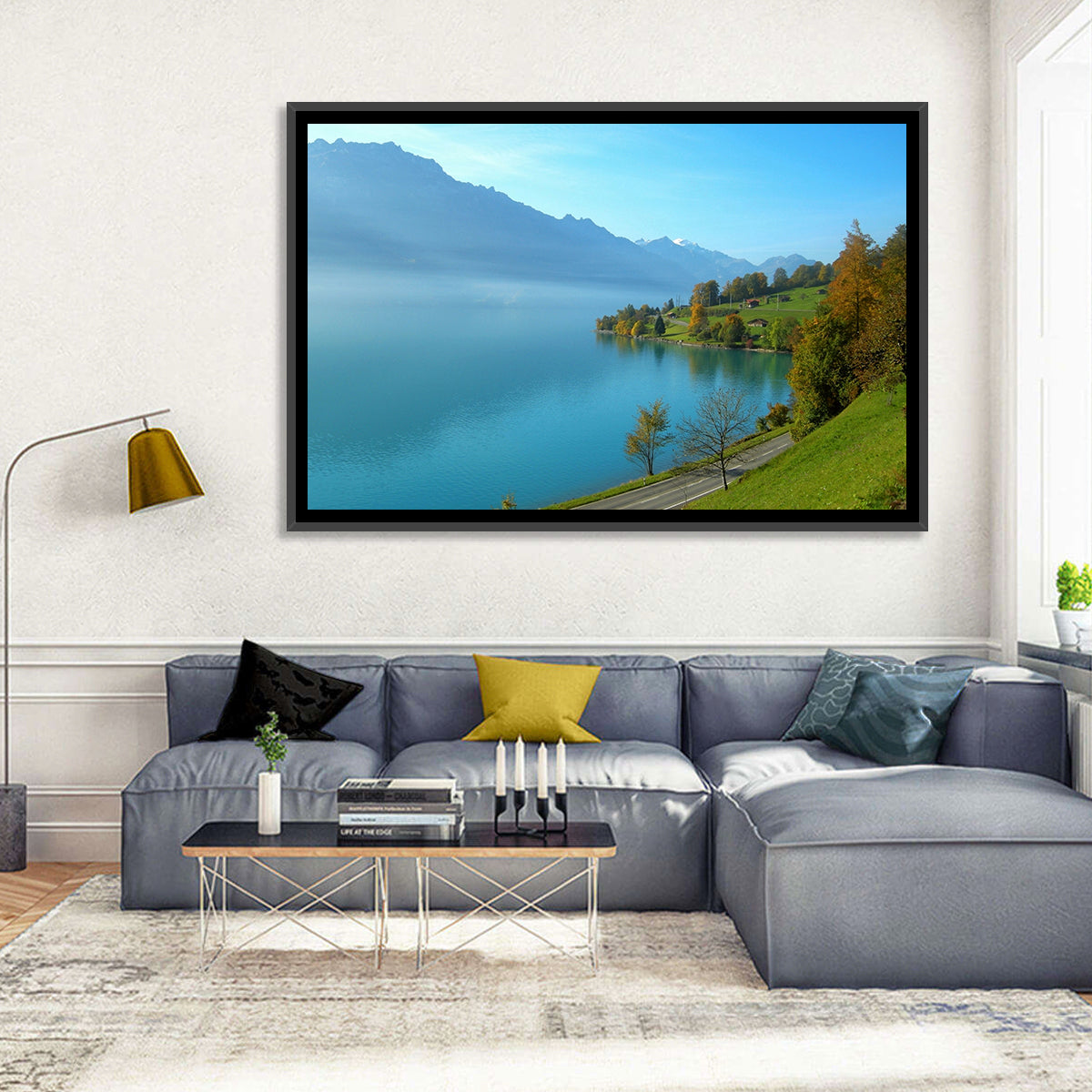 Lake Brienz Misty Shoreline Wall Art