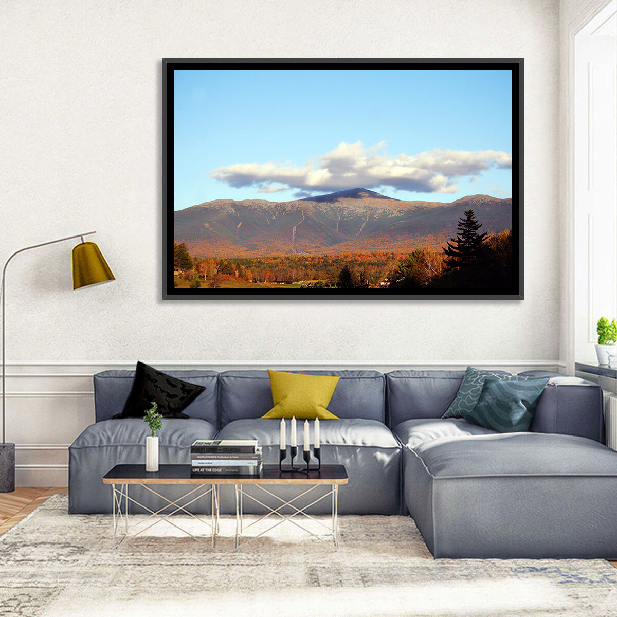 Mount Washington Wall Art in a room, landscape