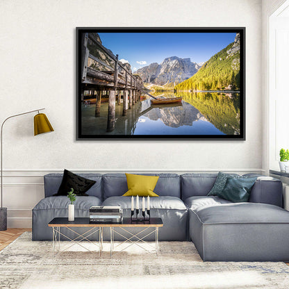 Lago Di Braies Pier Wall Art