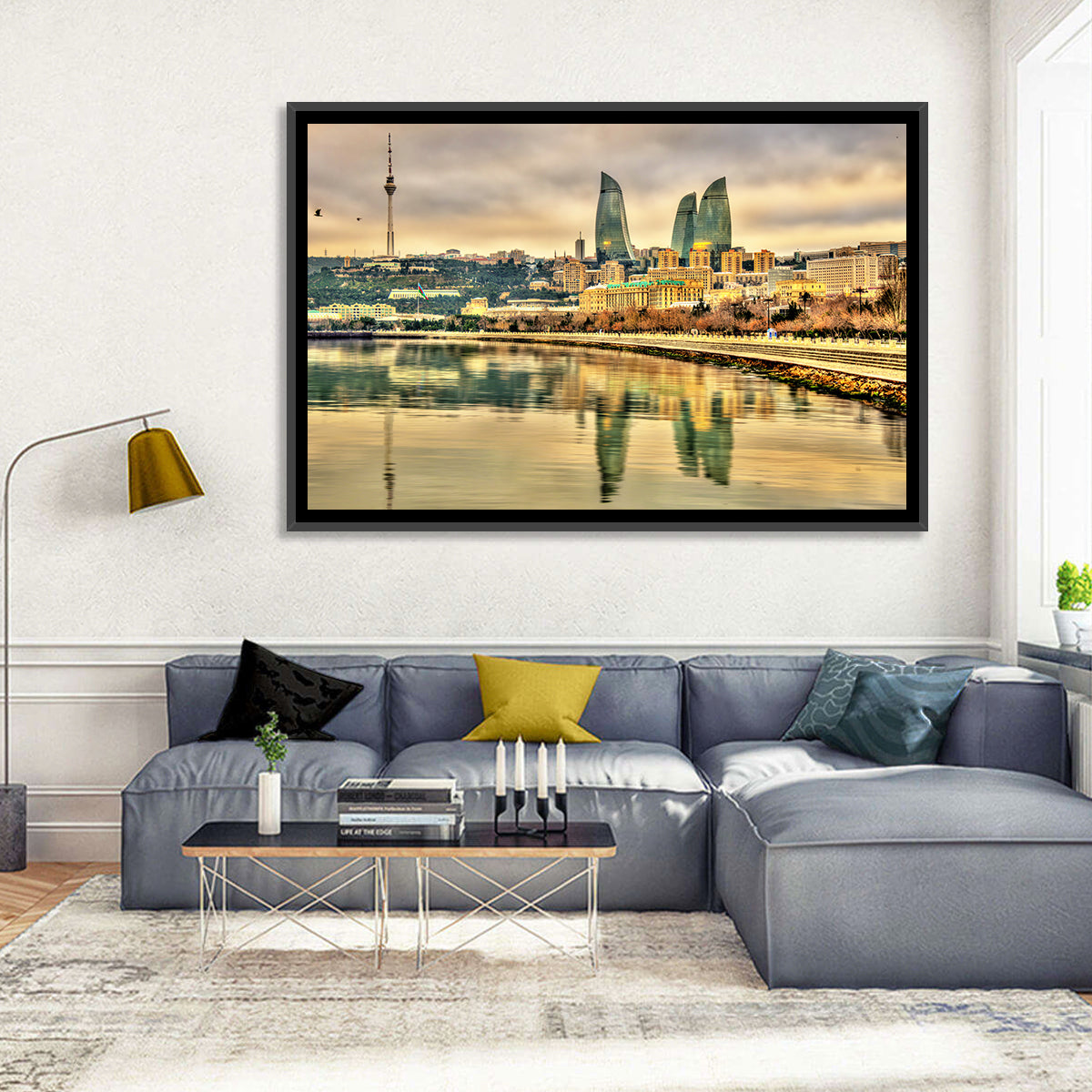 Baku Reflection Wall Art in a room, landscape