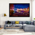 Lovers Bridge Nightscape Wall Art