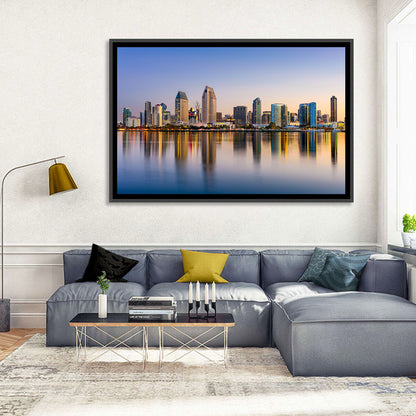San Diego Skyline at Golden Dusk Wall Art