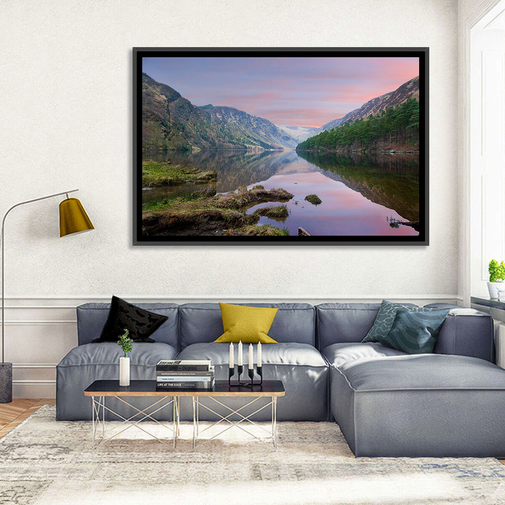 Glendalough Upper Lake at Dusk Wall Art