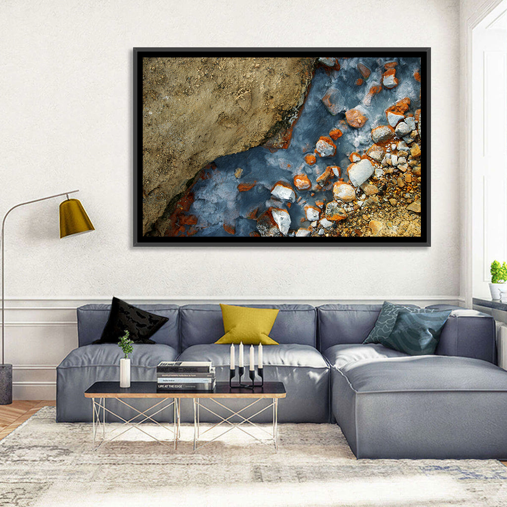 Milky Blue Geothermal Creek Wall Art