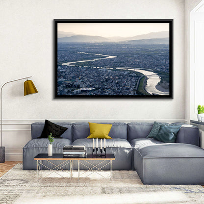 Gifu Aerial River View Wall Art