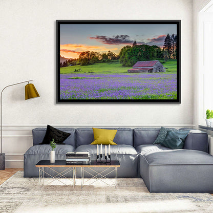 Willamette Valley Barn at Sunset Wall Art