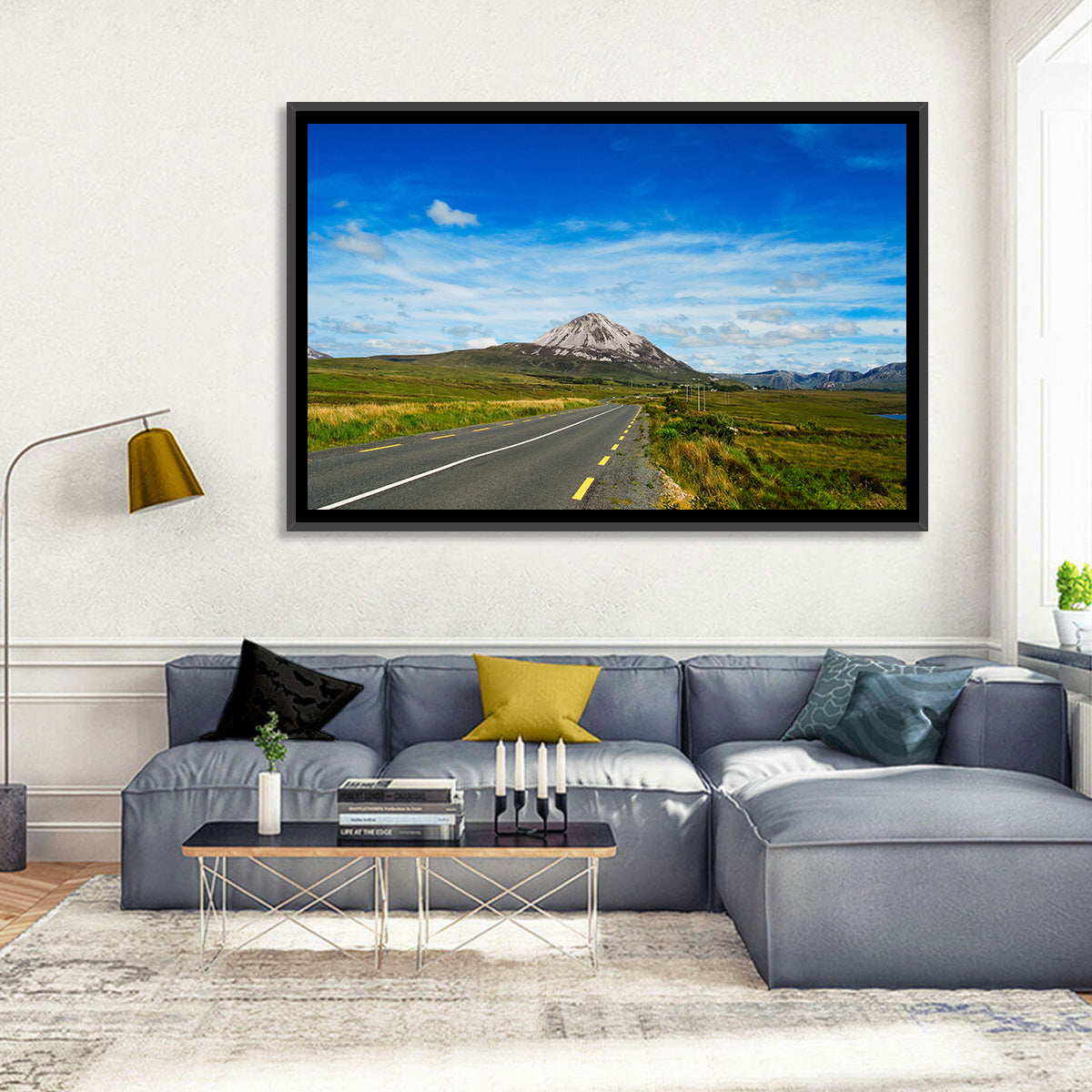 Mount Errigal Road Wall Art in a room, landscape
