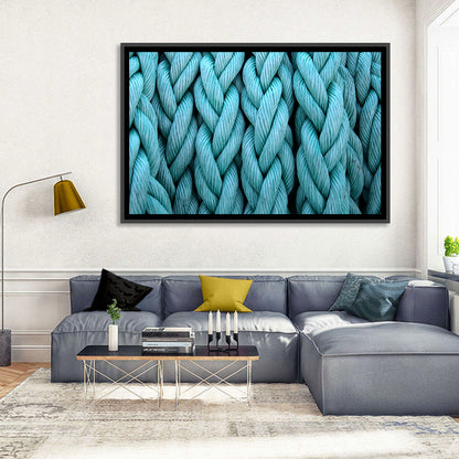 Turquoise Nautical Rope Close-up Wall Art