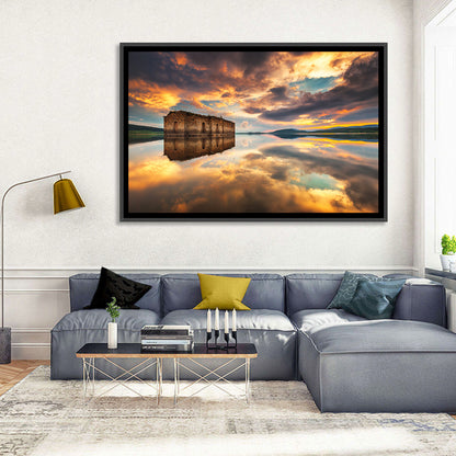 Sunken Church at Zhrebchevo Dam Wall Art